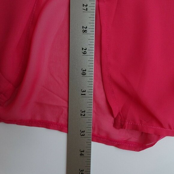 NWT YMI Swimwear Swim Cover-Up Wrap Shawl Topper Lightweight Sheer Lace Pink M - Picture 12 of 12